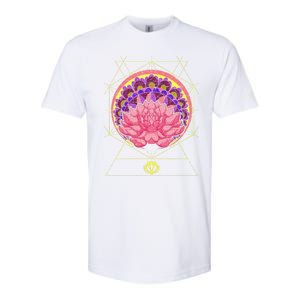 Boho Sacred Geometry Spiritual Yoga Bohemian Lotus Flower Gift Softstyle CVC T-Shirt