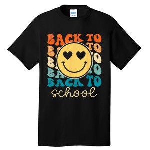 Boho Style Groovy Smile Back to School Tall T-Shirt