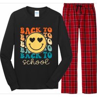 Boho Style Groovy Smile Back to School Long Sleeve Pajama Set