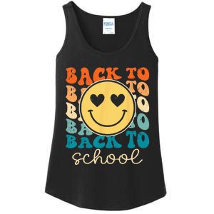 Boho Style Groovy Smile Back to School Ladies Essential Tank