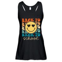 Boho Style Groovy Smile Back to School Ladies Essential Flowy Tank