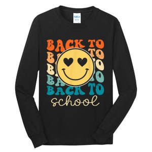 Boho Style Groovy Smile Back to School Tall Long Sleeve T-Shirt