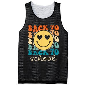 Boho Style Groovy Smile Back to School Mesh Reversible Basketball Jersey Tank