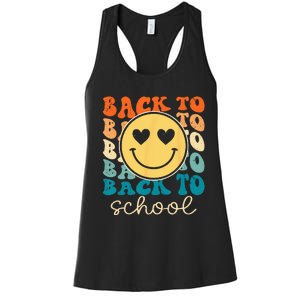 Boho Style Groovy Smile Back to School Women's Racerback Tank