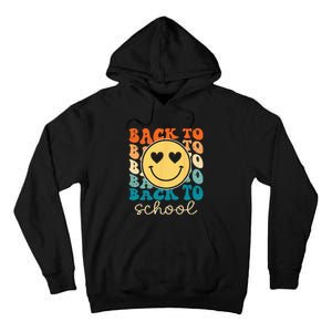 Boho Style Groovy Smile Back to School Tall Hoodie