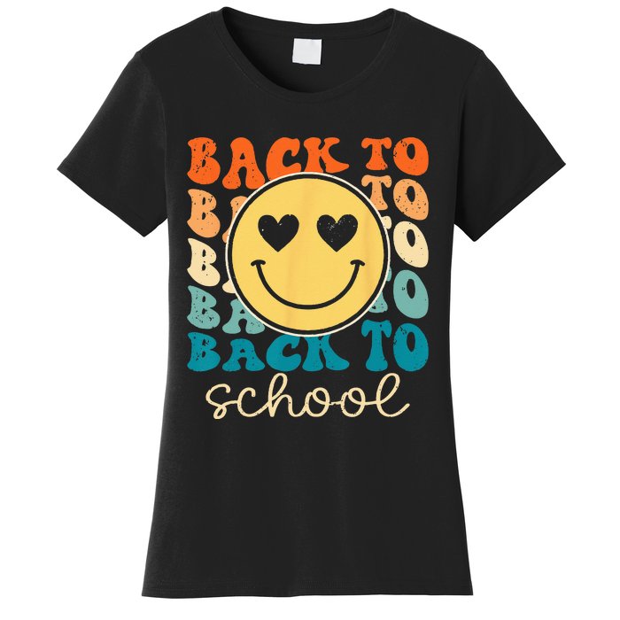 Boho Style Groovy Smile Back to School Women's T-Shirt