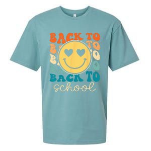 Boho Style Groovy Smile Back to School Sueded Cloud Jersey T-Shirt