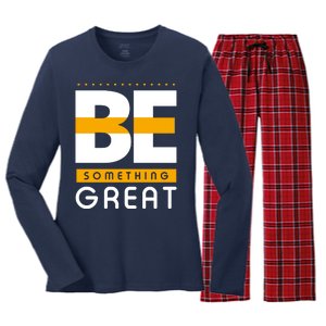 Be Something Great Women's Long Sleeve Flannel Pajama Set 