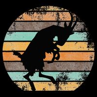 Billy Strings Goat Silhouette Retro Sunset 16 in Basic Backpack
