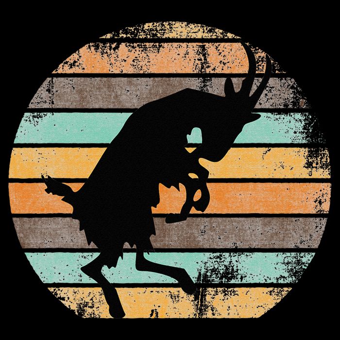 Billy Strings Goat Silhouette Retro Sunset 16 in Basic Backpack
