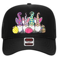 Bunny Spring Gnome Easter Egg Hunting And Basket High Crown Mesh Back Trucker Hat