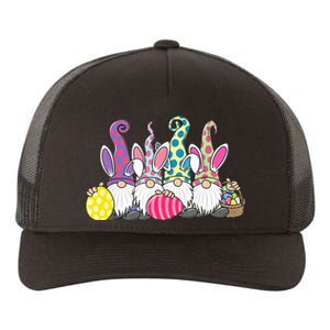 Bunny Spring Gnome Easter Egg Hunting And Basket Yupoong Adult 5-Panel Trucker Hat