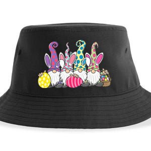 Bunny Spring Gnome Easter Egg Hunting And Basket Sustainable Bucket Hat