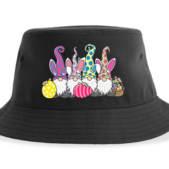 Bunny Spring Gnome Easter Egg Hunting And Basket Sustainable Bucket Hat