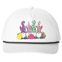 Bunny Spring Gnome Easter Egg Hunting And Basket Snapback Five-Panel Rope Hat