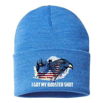 Booster Shot Gift America Veteran Usa Teacher Military Gift Sustainable Knit Beanie