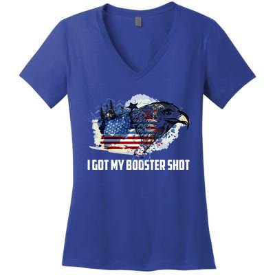 Booster Shot Gift America Veteran Usa Teacher Military Gift Women's V-Neck T-Shirt