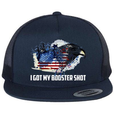 Booster Shot Gift America Veteran Usa Teacher Military Gift Flat Bill Trucker Hat