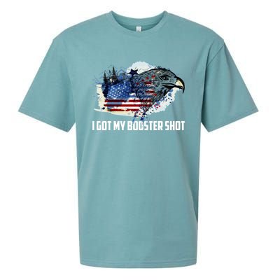 Booster Shot Gift America Veteran Usa Teacher Military Gift Sueded Cloud Jersey T-Shirt