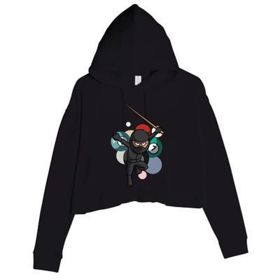 Billiard Snooker Great Gift For A Pool Player Gift Crop Fleece Hoodie
