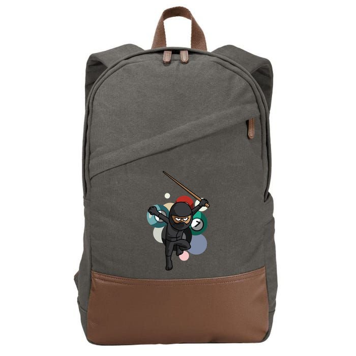 Billiard Snooker Great Gift For A Pool Player Gift Cotton Canvas Backpack