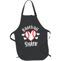 Baseball Sister Game Day Sport Heart Apron