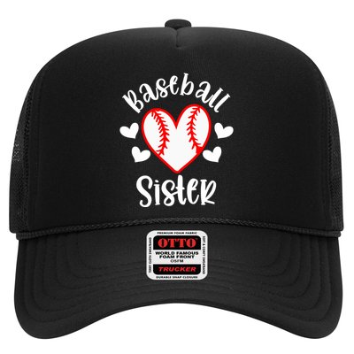 Baseball Sister Game Day Sport Heart Trucker Hat