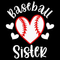 Baseball Sister Game Day Sport Heart Zip Tote Bag