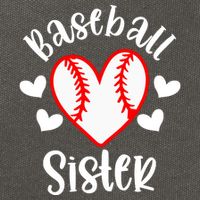 Baseball Sister Game Day Sport Heart Cotton Canvas Backpack