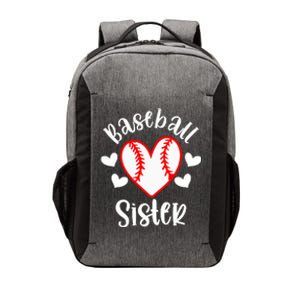 Baseball Sister Game Day Sport Heart Vector Backpack