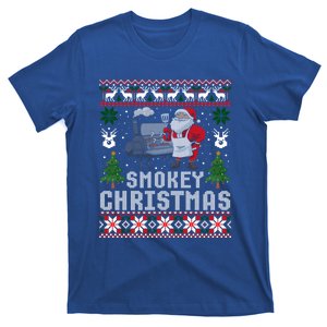 Bbq Santa Grilling Roast On Smoker Ugly Smokey Christmas Gift T-Shirt