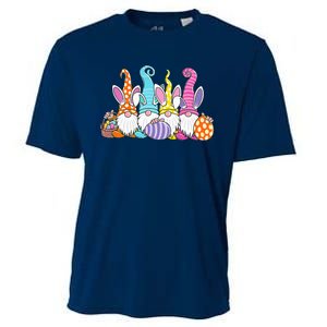 Bunny Spring Gnome Easter Egg Hunting And Basket Cooling Performance Crew T-Shirt