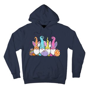 Bunny Spring Gnome Easter Egg Hunting And Basket Hoodie