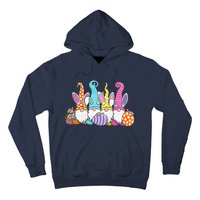 Bunny Spring Gnome Easter Egg Hunting And Basket Hoodie