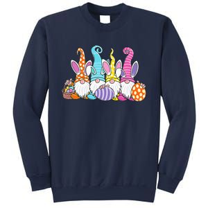 Bunny Spring Gnome Easter Egg Hunting And Basket Sweatshirt