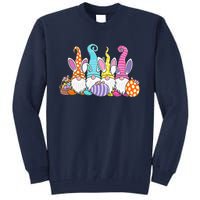 Bunny Spring Gnome Easter Egg Hunting And Basket Tall Sweatshirt