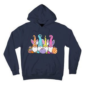 Bunny Spring Gnome Easter Egg Hunting And Basket Tall Hoodie