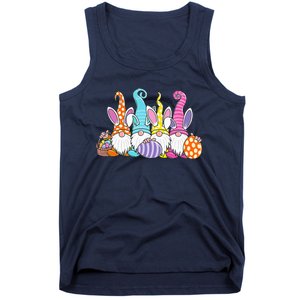 Bunny Spring Gnome Easter Egg Hunting And Basket Tank Top