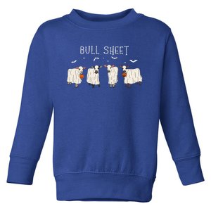 Bull Sheet Ghost Cow Halloween Funny This Is Bull Sheet Toddler Sweatshirt