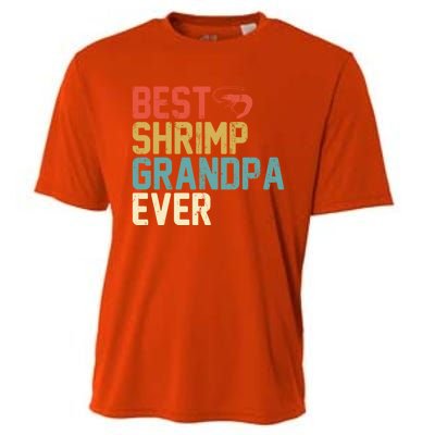 Best Shrimp Grandpa Ever Retro Meaningful Gift Grandpa Funny Gift Meaningful Gif Cooling Performance Crew T-Shirt