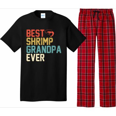 Best Shrimp Grandpa Ever Retro Meaningful Gift Grandpa Funny Gift Meaningful Gif Pajama Set