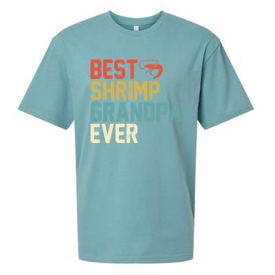 Best Shrimp Grandpa Ever Retro Meaningful Gift Grandpa Funny Gift Meaningful Gif Sueded Cloud Jersey T-Shirt