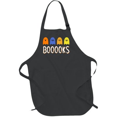 Books Spooky Ghost Funny Halloween Full-Length Apron With Pockets