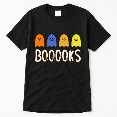 Books Spooky Ghost Funny Halloween Tall T-Shirt