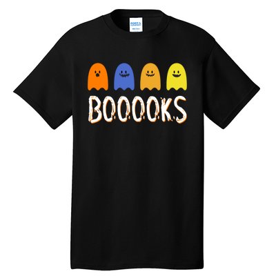 Books Spooky Ghost Funny Halloween Tall T-Shirt