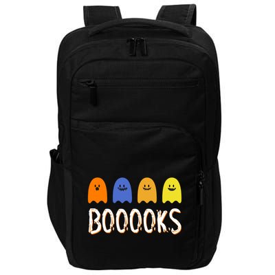 Books Spooky Ghost Funny Halloween Impact Tech Backpack
