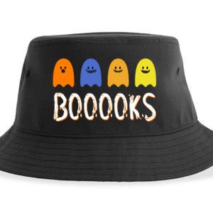 Books Spooky Ghost Funny Halloween Sustainable Bucket Hat