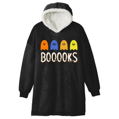 Books Spooky Ghost Funny Halloween Hooded Wearable Blanket