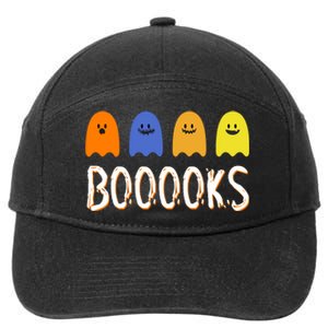 Books Spooky Ghost Funny Halloween 7-Panel Snapback Hat