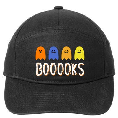 Books Spooky Ghost Funny Halloween 7-Panel Snapback Hat